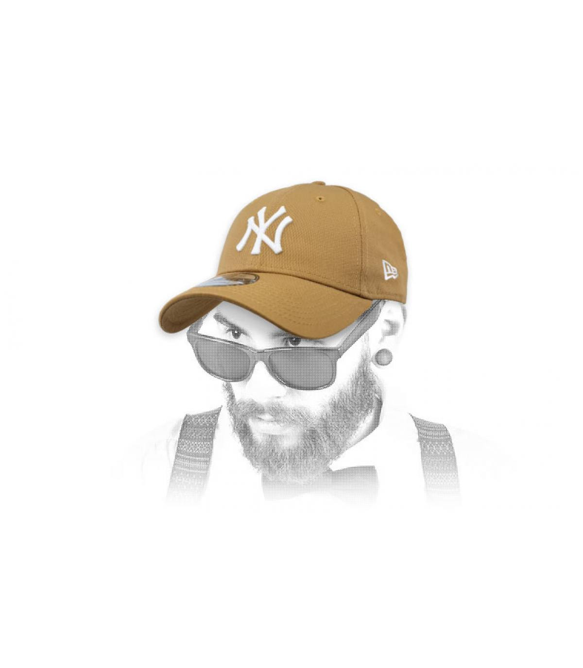 casquette NY beige Casquette League Ess 9Forty NY wheat